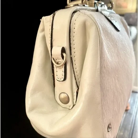 Patricia Nash Gracchi Leather Calf Hair Satchel - Picture 5 of 11